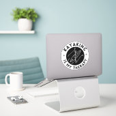 Kayaking is mijn therapie sticker (Laptop op bureau)