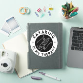 Kayaking is mijn therapie sticker (iPad Cover)