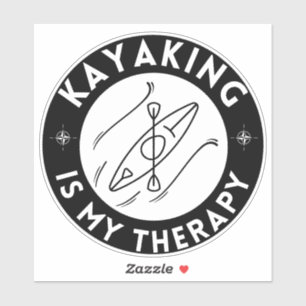 Kayaking is mijn therapie sticker