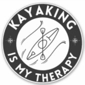 Kayaking is mijn therapie sticker (Voorkant)