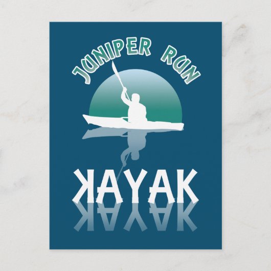Kayaking Juniper run - Kayak Briefkaart (Voorkant)