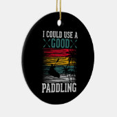 Kayaking kan wel paddling gebruiken keramisch ornament (Rechts)