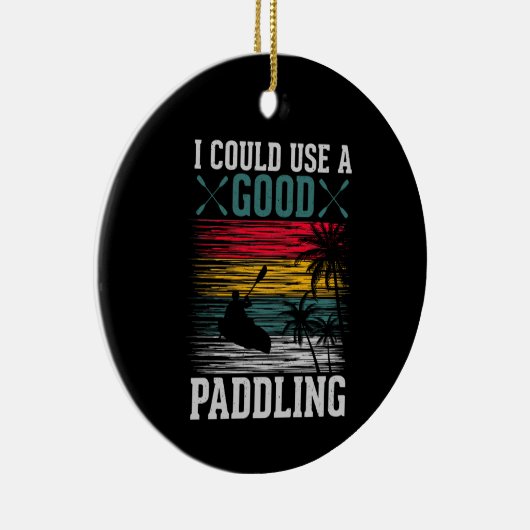 Kayaking kan wel paddling gebruiken keramisch ornament (Rechts)