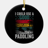 Kayaking kan wel paddling gebruiken keramisch ornament (Voorkant)