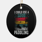 Kayaking kan wel paddling gebruiken keramisch ornament (Links)