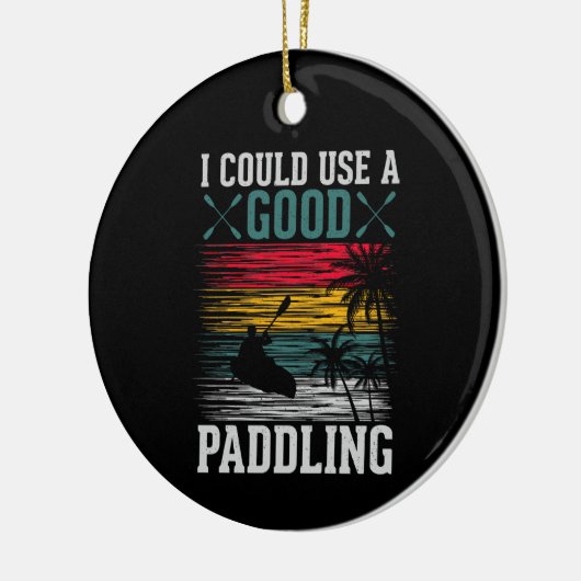 Kayaking kan wel paddling gebruiken keramisch ornament (Links)