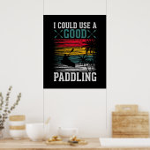 Kayaking kan wel paddling gebruiken poster (Keuken)