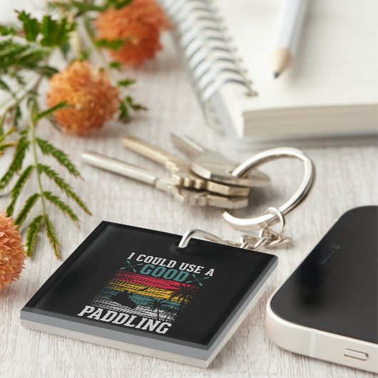 Kayaking kan wel paddling gebruiken sleutelhanger (Voorkant Rechts)