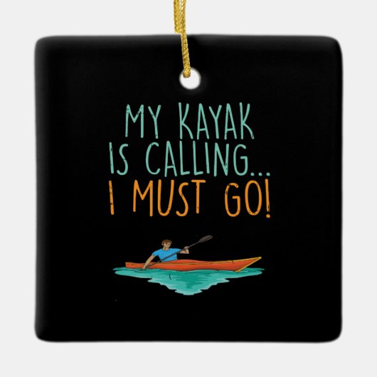Kayaking Kayak Gift Keramisch Ornament (Voorkant)