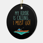 Kayaking Kayak Gift Keramisch Ornament (Links)