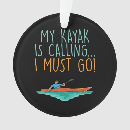 Kayaking Kayak Gift Ornament (voorkant)