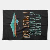 Kayaking Kayak Gift Theedoek (Horizontaal)