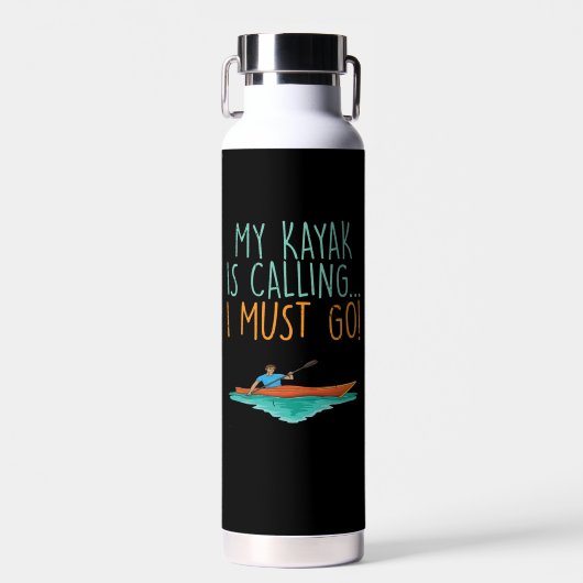 Kayaking Kayak Gift Waterfles (Voorkant)