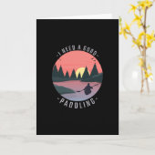 Kayaking Kayak Paddling Kaart (Gele Bloem)