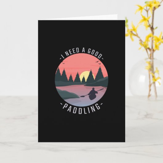 Kayaking Kayak Paddling Kaart (Gele Bloem)