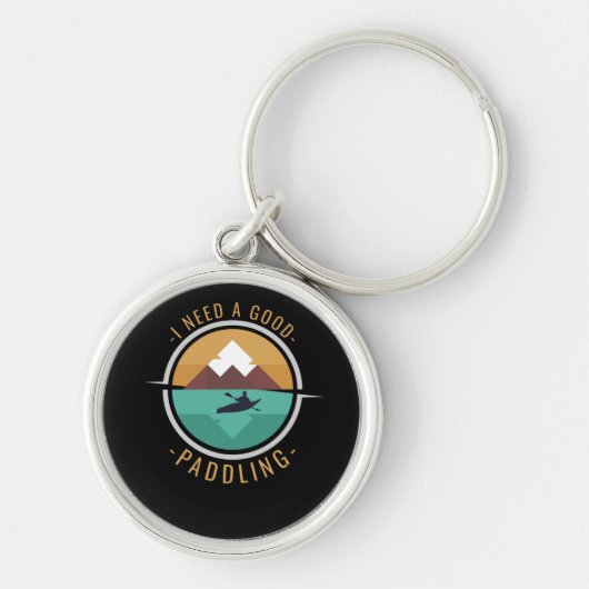 Kayaking Kayak Paddling Sleutelhanger (Voorkant)