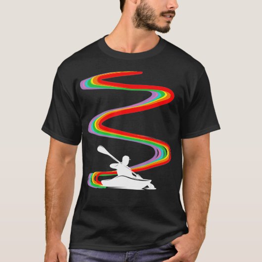 Kayaking Kayak Rainbow Pride _1 T-shirt (Voorkant)
