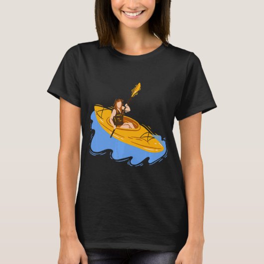 Kayaking Kayak Sport Fun T-shirt (Voorkant)