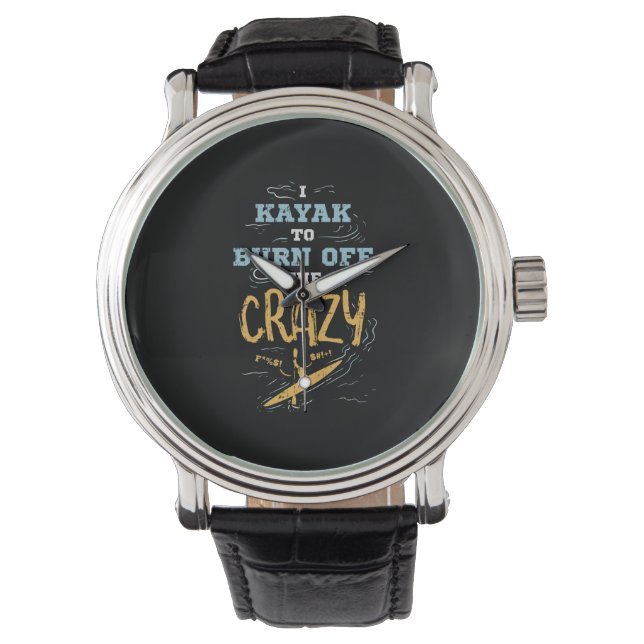 Kayaking Kayaker Horloge (Voorkant)