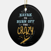 Kayaking Kayaker Keramisch Ornament (Links)