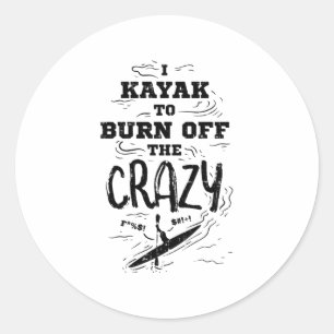 Kayaking Kayaker Ronde Sticker