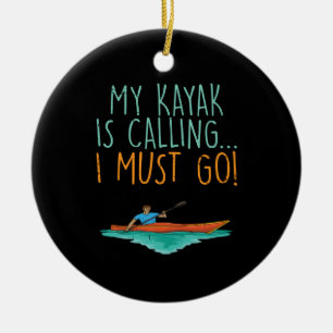 Kayaking Keramisch Ornament