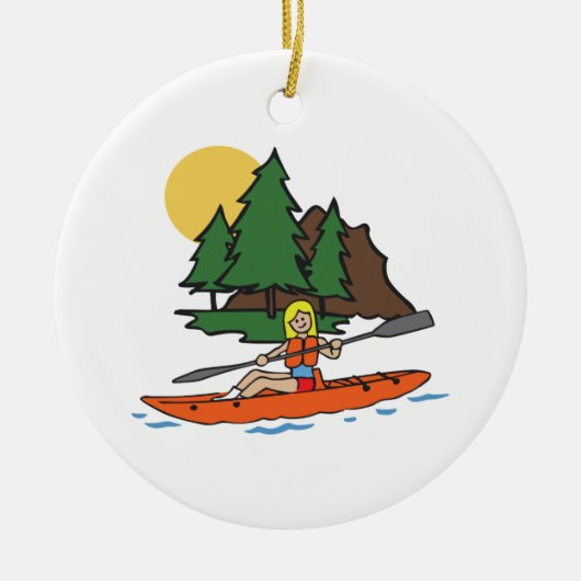 KAYAKING KERAMISCH ORNAMENT (Voorkant)