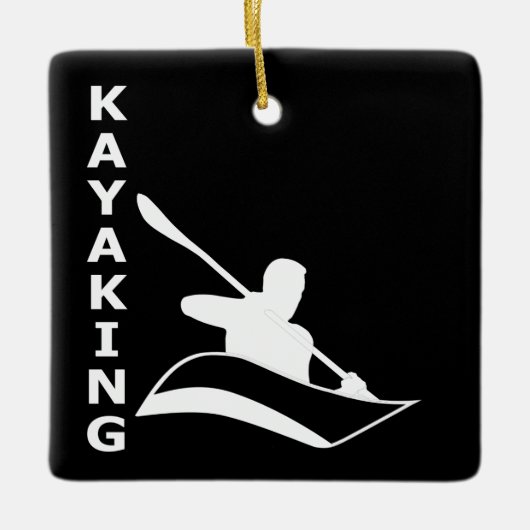 Kayaking Keramisch Ornament (Voorkant)