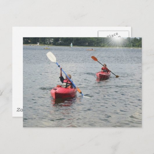 Kayaking Kinder Briefkaart (Voorkant / Achterkant)
