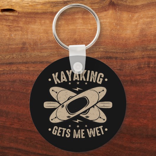Kayaking laat me nat sleutelhanger (Voorkant)