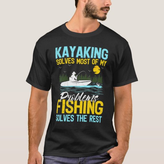 Kayaking lost de meeste van mijn problemen op Vist T-shirt (Voorkant)