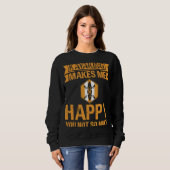 Kayaking maakt me blij dat je niet zo veel doet trui (Voorkant volledig)