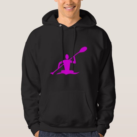 Kayaking - Magenta Hoodie (Voorkant)