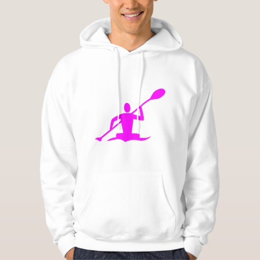 Kayaking - Magenta Hoodie (Voorkant)