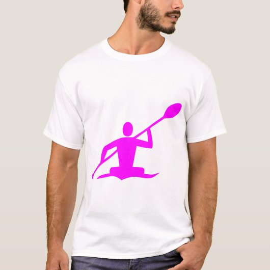 Kayaking - Magenta T-shirt (Voorkant)
