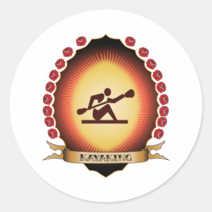 Kayaking Mandorla Ronde Sticker