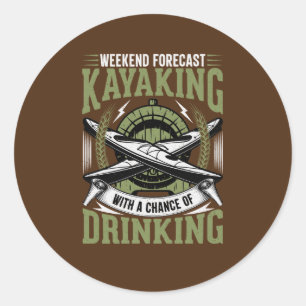 Kayaking met kans op Drink Ronde Sticker