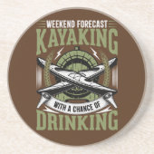 Kayaking met kans op Drink Zandsteen Onderzetter (Voorkant)