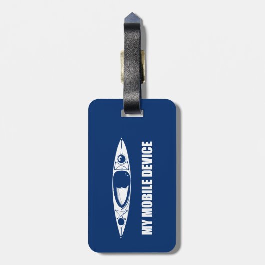 Kayaking, Mijn mobiel apparaat Bagagelabel (Achterkant verticaal)
