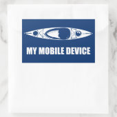 Kayaking, Mijn mobiel apparaat Rechthoekige Sticker (Tas)
