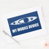 Kayaking, Mijn mobiel apparaat Rechthoekige Sticker (Envelop)