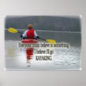 KAYAKING MOTTO/QUOTE FRAMED PRINT (Voorkant)