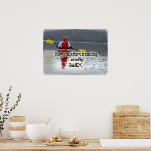 KAYAKING MOTTO/QUOTE FRAMED PRINT (Keuken)