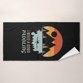 Kayaking Mountains Retro Badhanddoek (Badhanddoek)