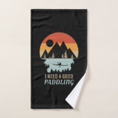 Kayaking Mountains Retro Handdoek (Handdoek)
