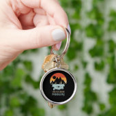 Kayaking Mountains Retro Sleutelhanger (Hand)