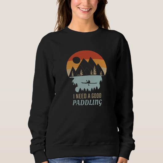 Kayaking Mountains Retro Trui (Voorkant)