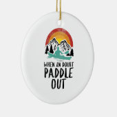 Kayaking Nature Retro Keramisch Ornament (Rechts)