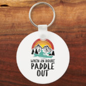 Kayaking Nature Retro Sleutelhanger (Voorkant)