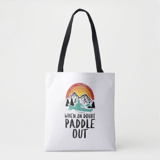 Kayaking Nature Retro Tote Bag (Voorkant)